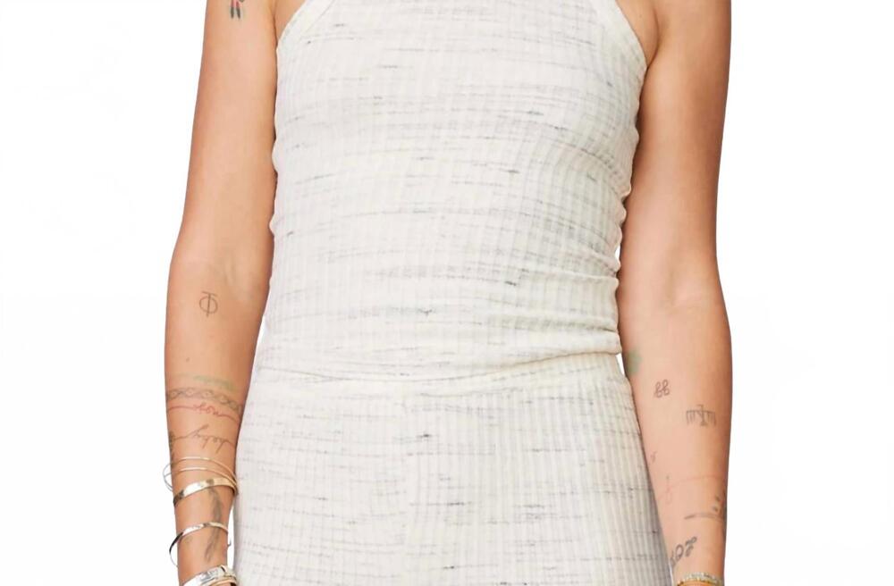NEW MONROW cosmo ribbed tank in ash